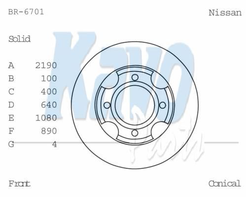 KAVO PARTS Тормозной диск BR-6701